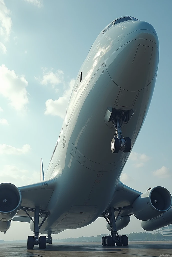 An even bigger giant plane, With 3 floors and 6 engines, a more modern side image