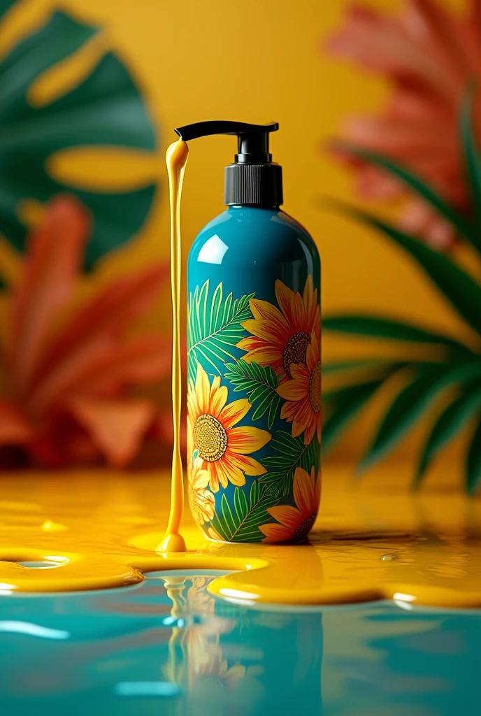 a Brazilian shampoo dripping ]
