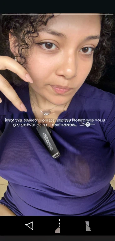 there is a woman that is holding a cell phone up to her ear, instagram story, 🤠 using a 🖥, profile picture, mai anh tran, profile shot, leaked photo, wholesome, profile pic, your mom, leaked image, in the background, smooth in _ the background, serena malyon, headshot profile picture, post, Big tits, huge , no clothes, sexy, cute, minimal clothes, thick nipples, nipple piercings, large areola, hard nipples, piercing through shirt, nipples hard through shirt, busty, major cleavage, naked, ripping through top, fat bbw, fat stomach, chubby stomach, bbw, tits spilling over sides, bra too tight, giant , upper body zoom in, showing off huge , see through top, large areola showing, filipina, cute, nipples poking out, huge naked tits, from above, above pov, naked, cleavage from above