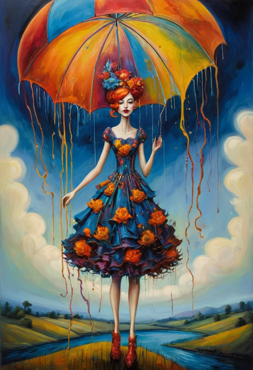 (Artistic Masterpiece of Romantic Life) ( (Themed Art of Life) ( (Conceptual Art) (NFT Exclusive) (Fauvism Work) ()”) Where visual poetry transcends traditional boundaries and embraces the dynamic interplay between creativity and technology Takes),dripping paint,darkart,style, in the style of esao andrews