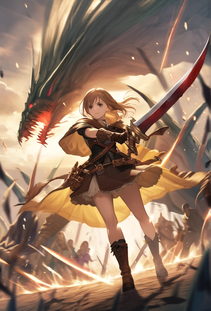 Emma Watson, fantasy rogue, daggers, stabbing monster, combat