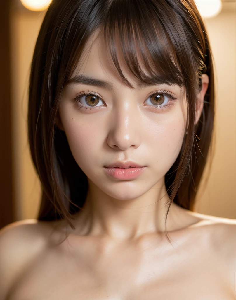 best quality, face focus, soft light, ultra high res, (photorealistic:1.4), RAW photo,
1japanese girl, solo, cute, (pupil, lights in the eyes), detailed beautiful face, (small chest),(high resolution detail of human skin texture), (long hair), indoor, top torn open exposing breasts, rest of uniform intact