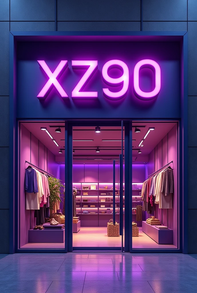 An image for a store that says "XZ90 Store" and purple