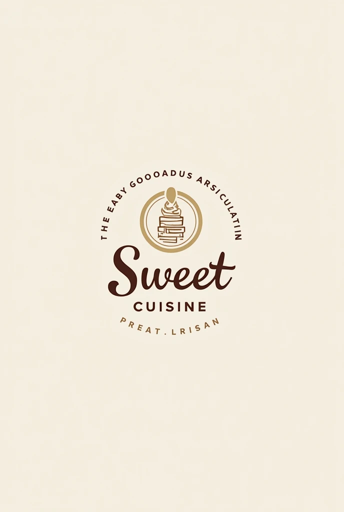 Create a logo about sweet cuisine , simple and high quality