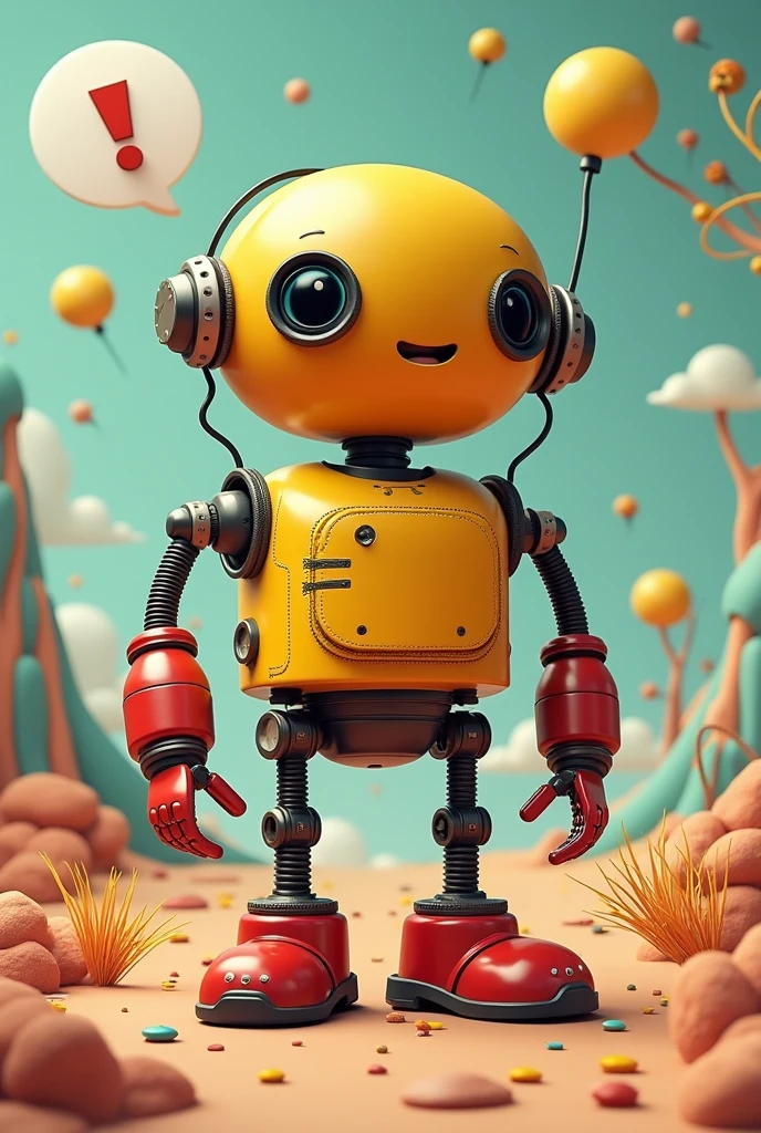 A robot in the shape of Mafalda