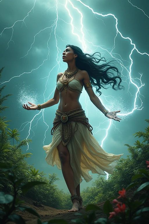 Cabocla 7 raios, comes from the phalanx of the Orixá Iansã, is an indigenous woman who works with the forces of lightning