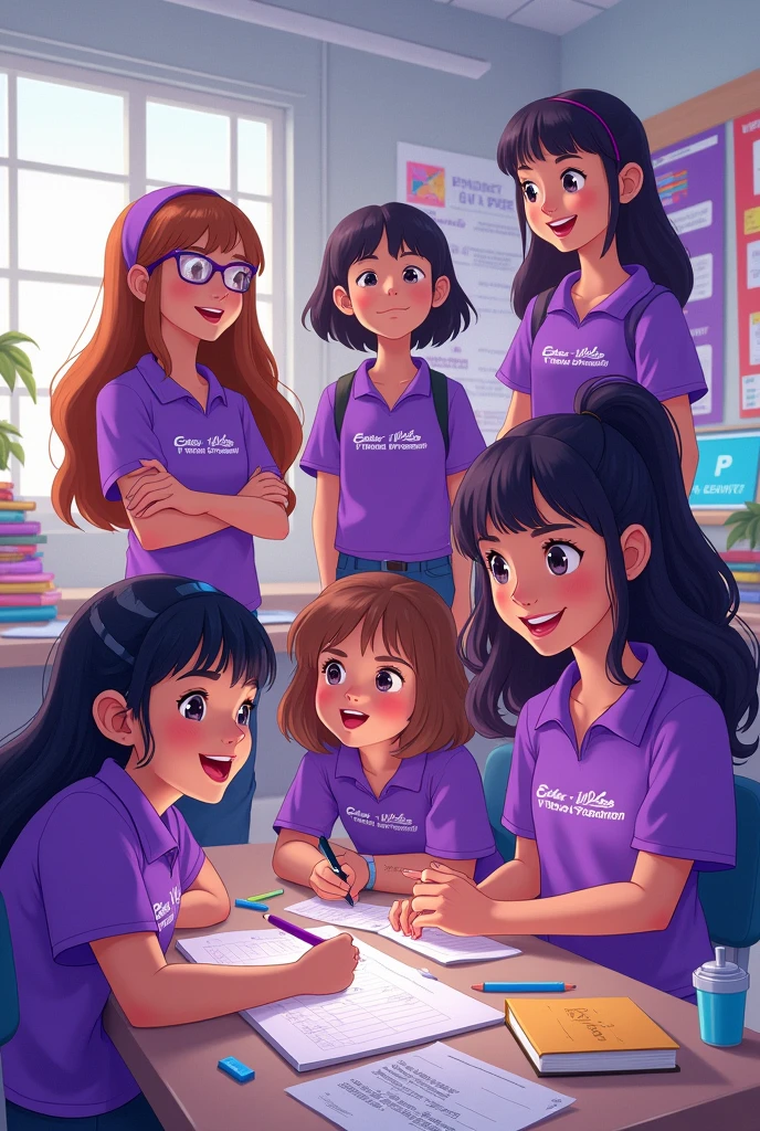 Create a purple team with the name "Ester's freshmen" educational version