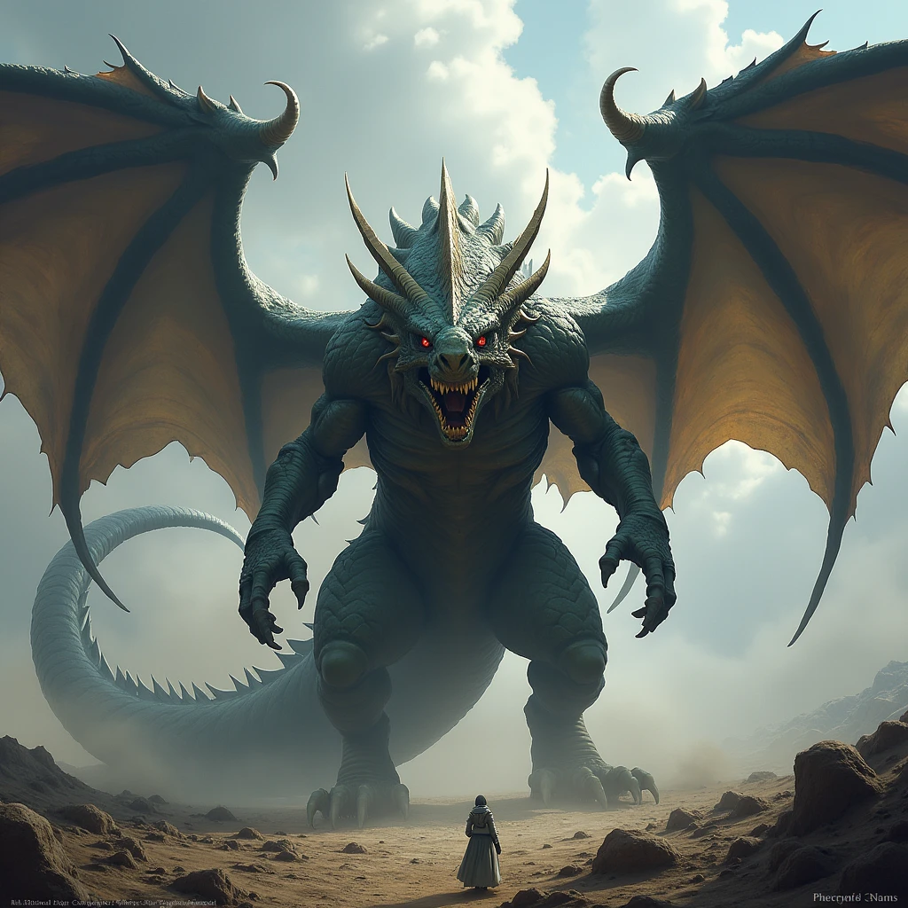 There is a dragon that is in a building with smoke, a hyperrealistic painting inspired by Darek Zabrocki, Artstation contest winner, conceptual art, Epic 3d Illustrations., epic dragon, surreal digital artwork, photorealistic dark concept art, dramatic work of art, impressive great composition, hyperrealistic fantasy art, a drug, surreal dark art