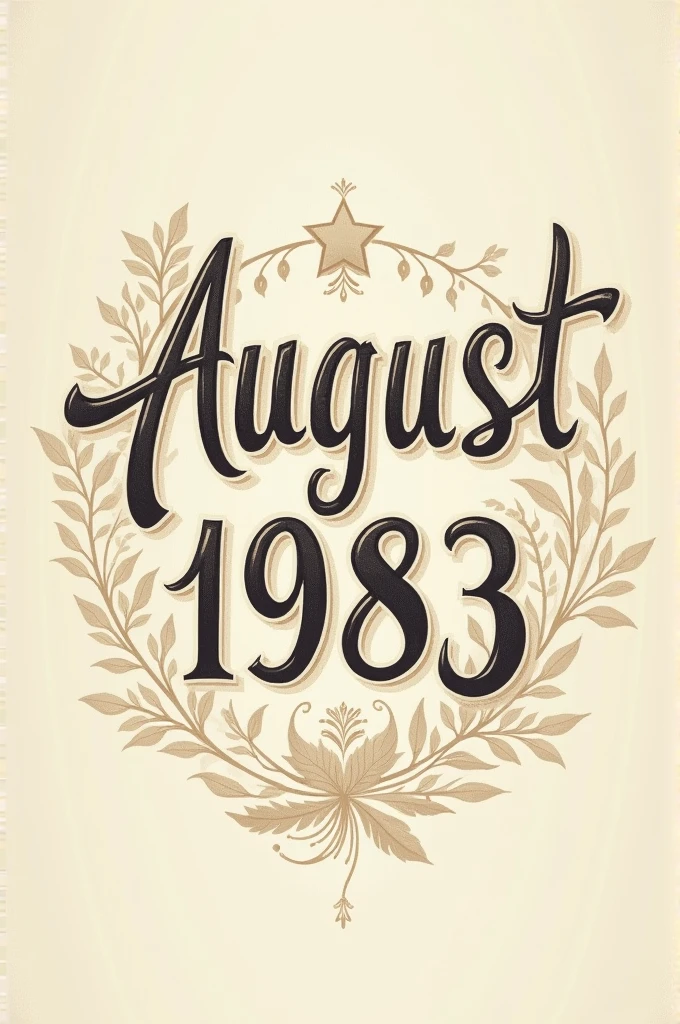 Very beautiful letters that say : August 1983