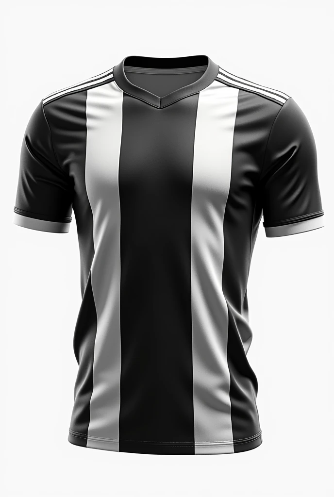 A black and white football shirt