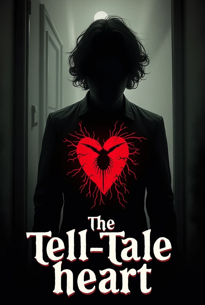 Prominent Title: Highlight the title The Tell-Tale Heart with a dramatic and gothic typeface. You can use large and stylized letters to capture attention.
Key Images: Use images that evoke the atmosphere of the story. Think of a pulsating heart, Observant eyes or an unsettling shadow. The use of dark colors like black, red and gray can help create a sense of mystery and tension.
Story Details: Include a brief synopsis that intrigues the viewer without revealing too much. Something like: "A chilling tale of guilt and madness. Can you withstand the beating heart that never stops?"
Design elements: Play with textures and contrasts to give an air of unease. You can include details such as an hourglass, drops of sweat or a wall with a crack to reinforce the theme of paranoia and time.
Additional Information: If it is part of a collection or a special reading, mention where and when the story can be enjoyed. You could also include details such as the author's name and any relevant adaptations.
visual style: Maintain a visual style that resembles a classic Gothic or horror novel to appeal to genre lovers.