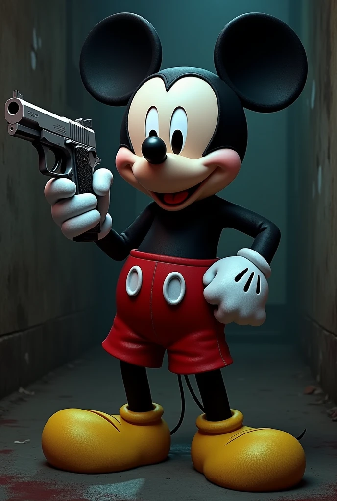 Mickey com pistola 