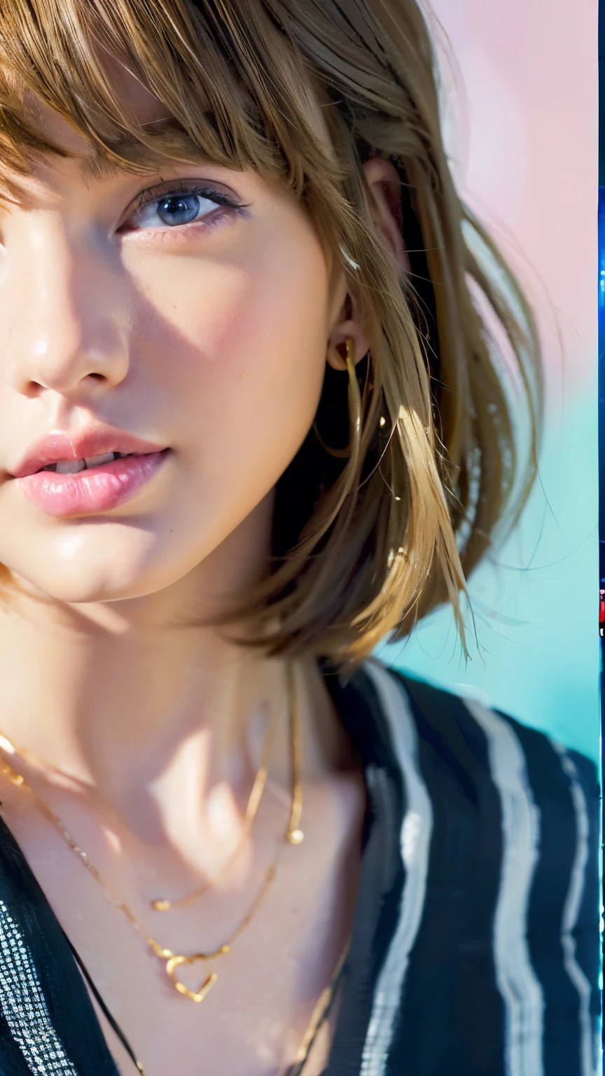 (high resolution:1.48)、(4K:1.48)、(Very realistic painting:1.48)、(Taylor Swift's Face:1.48)、(Micro Bikini:1.48)、(Slender Big 1:.48)、(Arch one's back、Shake your hips:1.48)