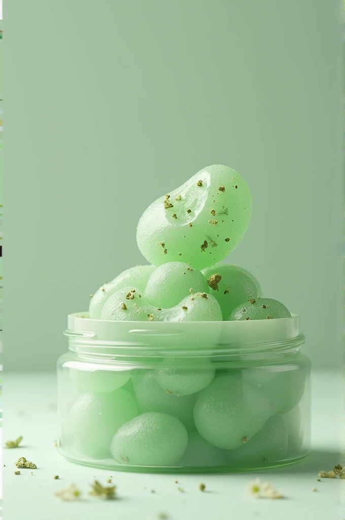 An anti-stress chewing gum with herbs like valerian and chamomile