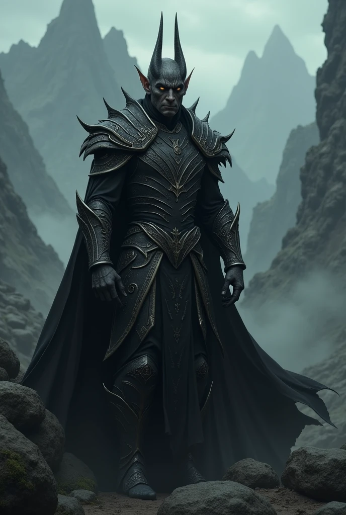a dark elf ominous king male of Silmarillion