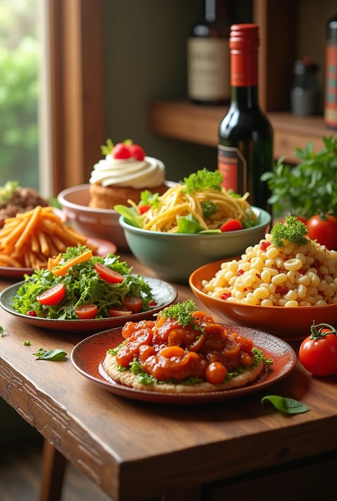 Generate an image to promote my restaurant named Dii's homemade food, use eye-catching elements