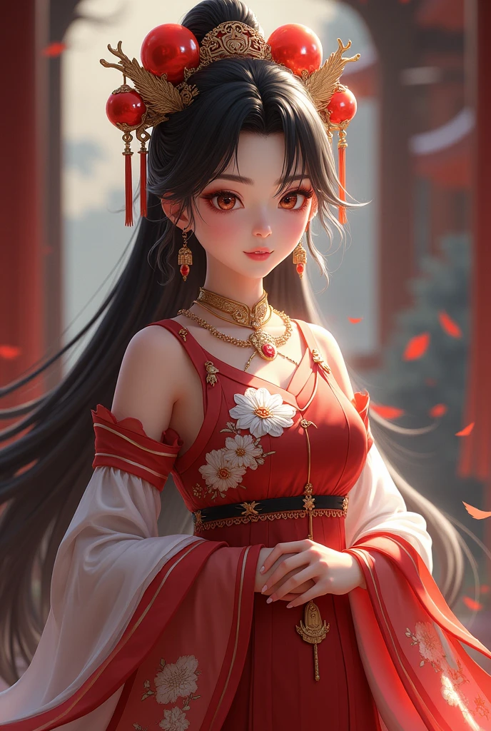 Genshin impact Hu tao, medium breasts