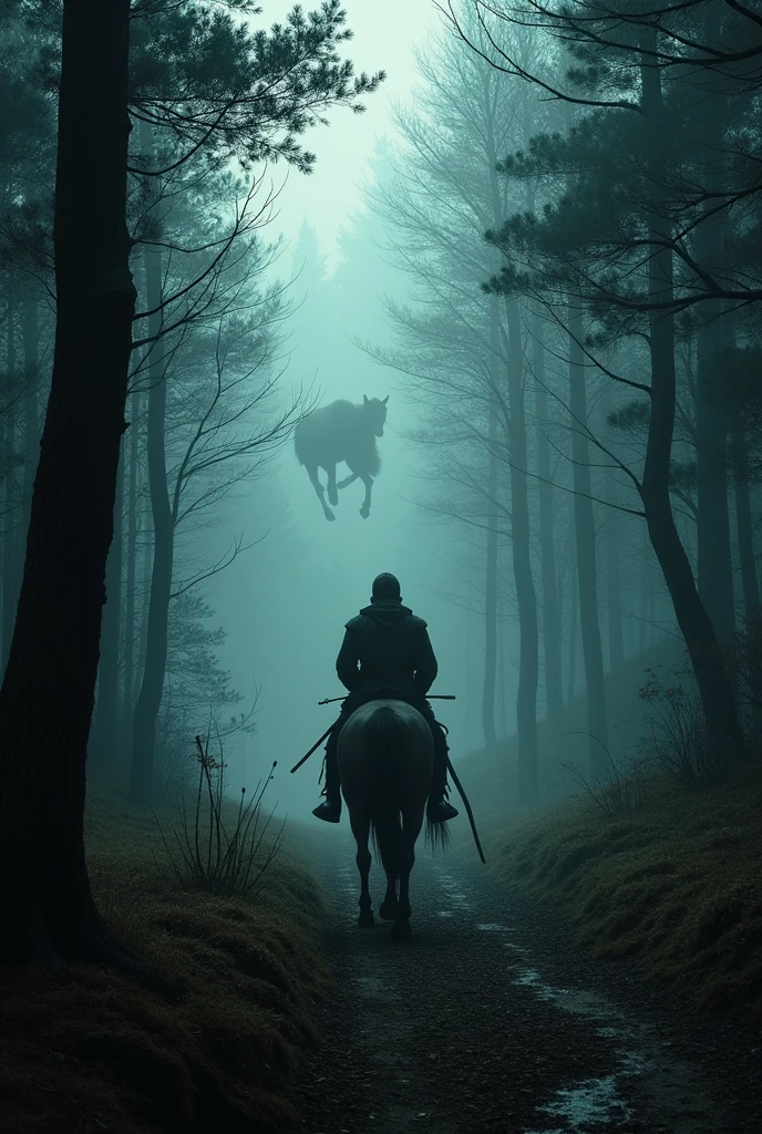 Joaquim stopped his horse and listened, mindful. It was then that he saw, ao longe, a shadowy figure running through the trees. It wasn't an ordinary wolf, it was bigger, more erect, almost human.