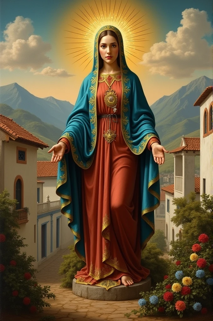 Draw a picture of the Virgin of the city of Sucre