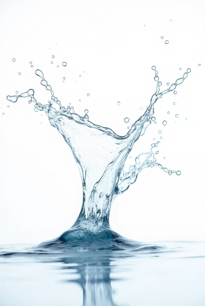 water splashing with white background
