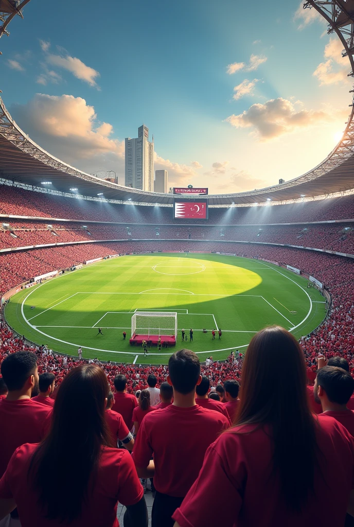 Create a TRAVEL advertisement for Qatar for the 2026 World Cup