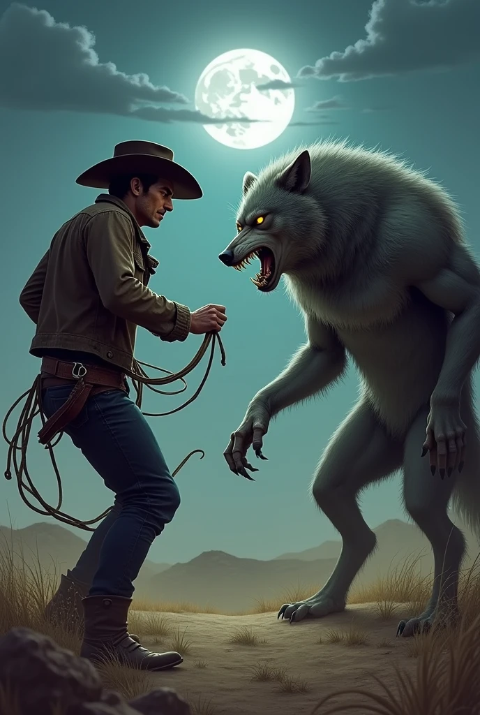 The cowboy knew he was in danger, but something inside him kept him from running. He grabbed the lasso, hoping to at least scare the creature. When he threw the lasso, the werewolf turned to him, showing his fangs. Joaquim felt a chill down his spine, but stood firm, pulling the lasso with all his might.