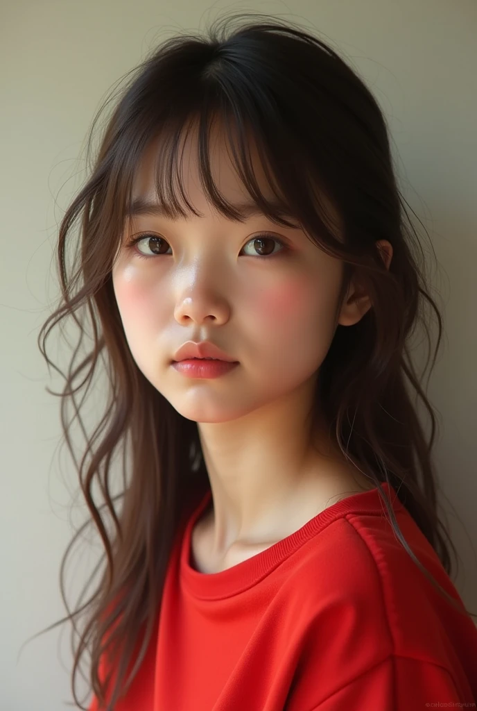 13 year old girl with a beautiful body and a red top