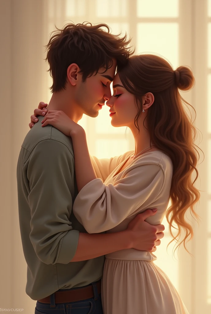Couple hugging