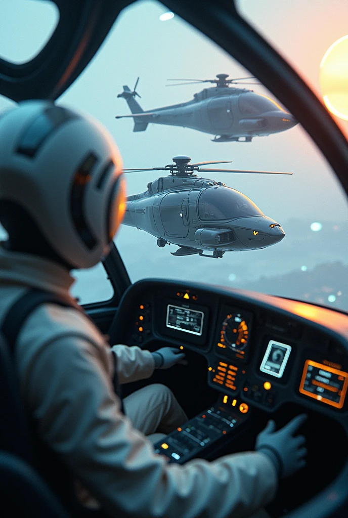Helicopter cockpits with