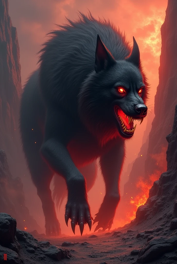 Create an avatar of a hellhound. 

