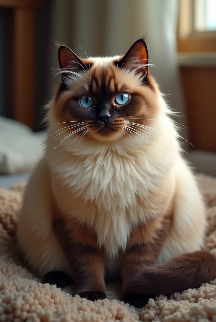 fat siamese cat