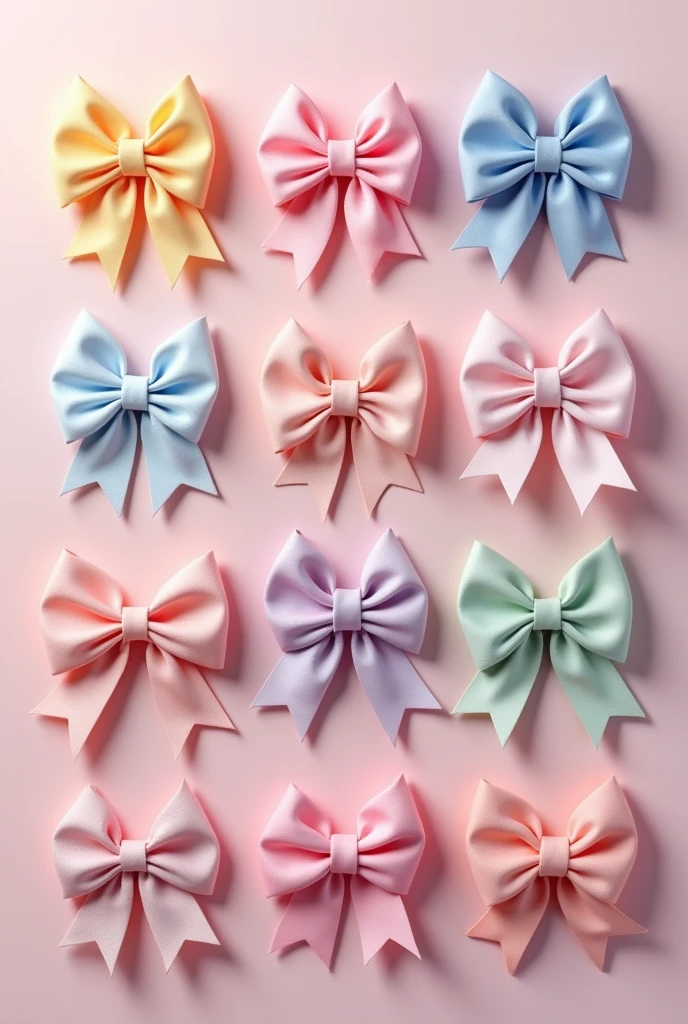 Create an ebook of delicate and colorful bows for girls in vinyl