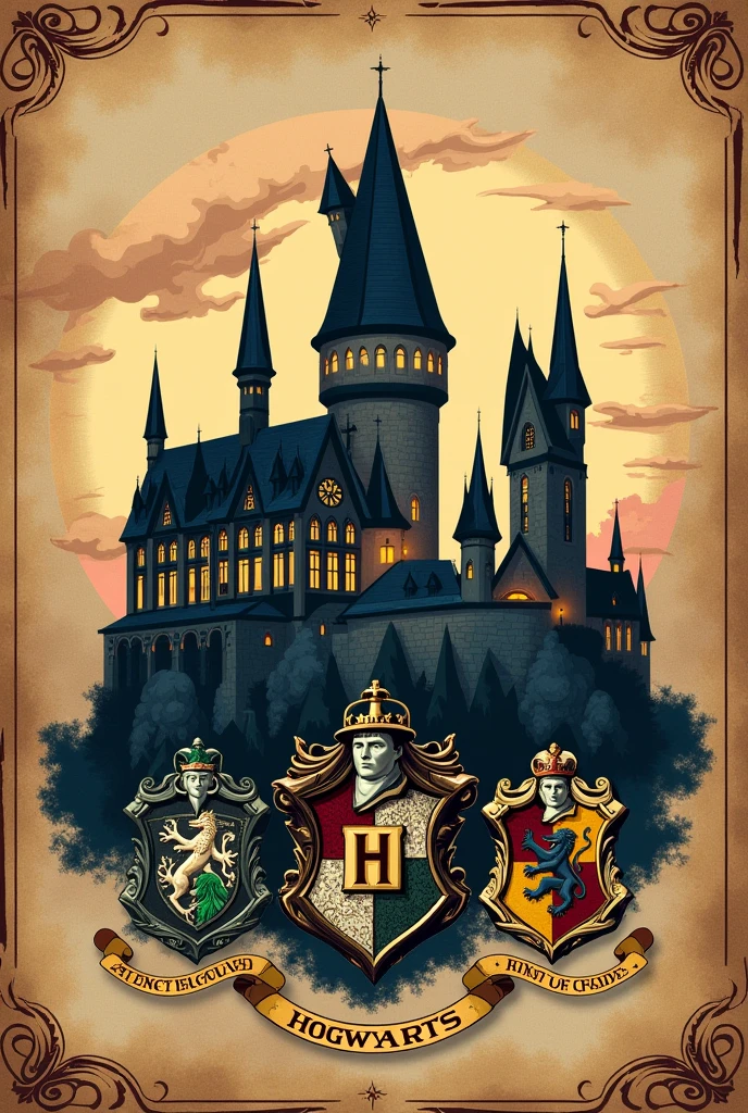 Faça um folder de Hogwarts