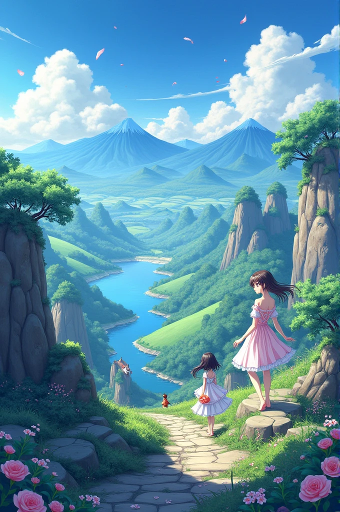 Create a beautiful anime setting