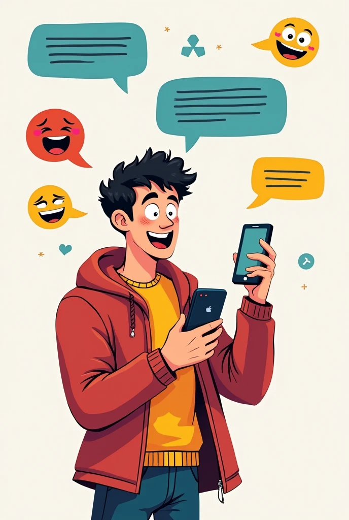 Photo de profil d'un compte TikTok qui poste des discussion sms folles et amusante avec un téléphone et des sms envoyer 
