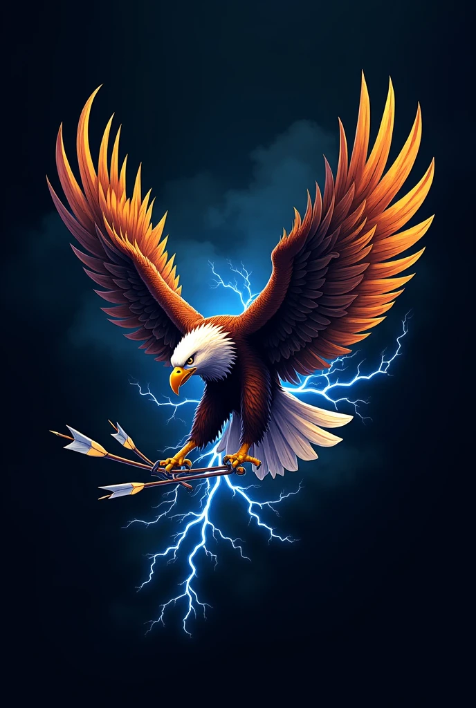 Logo for stealth raiders it must be the flying eagle while carrying a lightning strike at his feet and 3 arrows