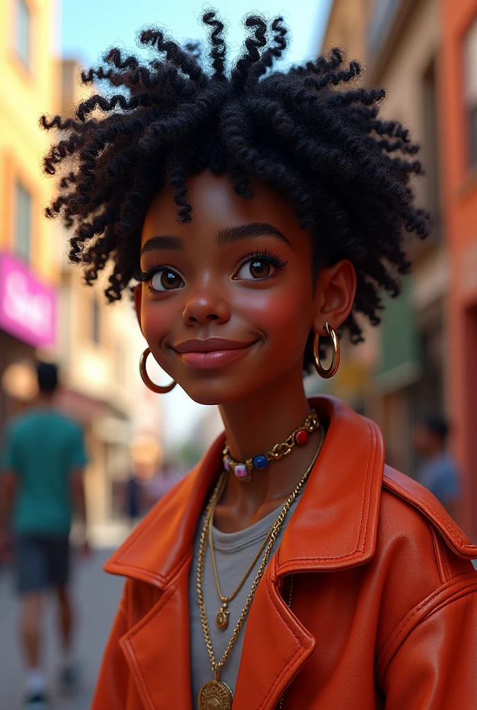 I want to create a character with curly hair like the Brazilian rapper Lil Whind's character.
