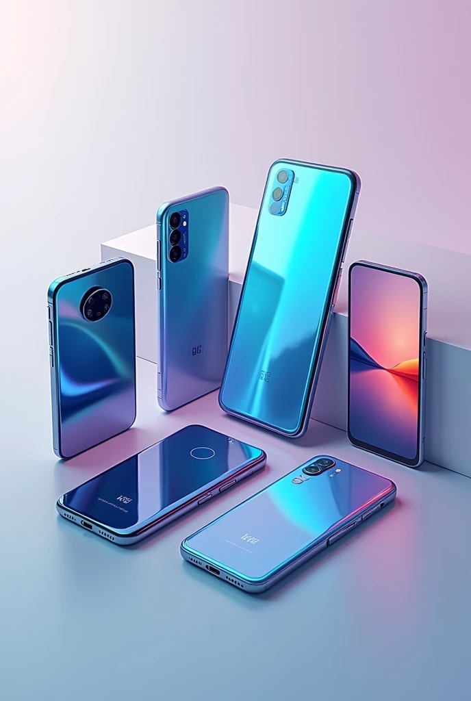 image of several phones in a single image