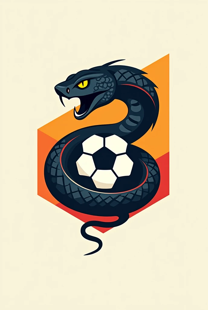 Símbolo esportivo de futebol ⚽️ , with a format similar to Fluminense's team, made based on the nutrition symbol and a Naja snake added