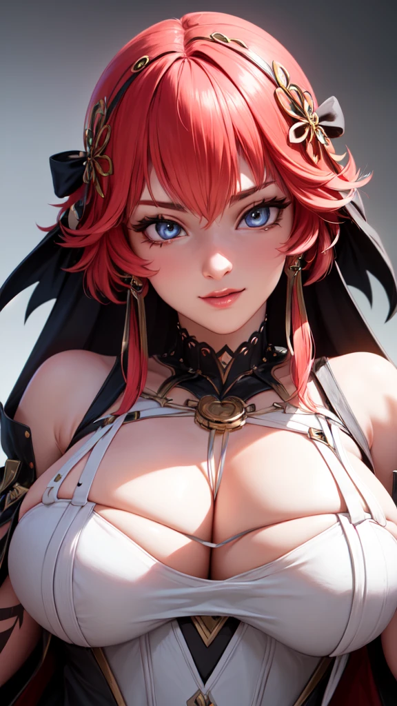 Changli, huge breasts, 1girl, correct anatomy, BREAK, ((masterpiece, highest quality, best quality, official art, beautiful and aesthetic: 1.2, extremely detailed, fractal art: 1.3, colorful, highest detailed, HDR, vivid visual effects)), BREAK, ((Detailed eyes, Detailed face, Detailed eyes, perfect face)), BREAK, seductive look, grinning, 