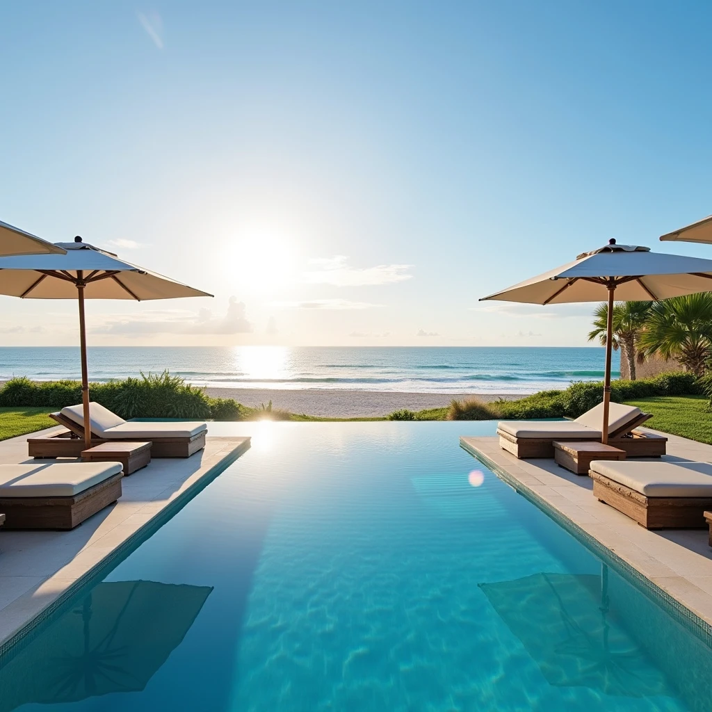 Pool overlooking the beach
