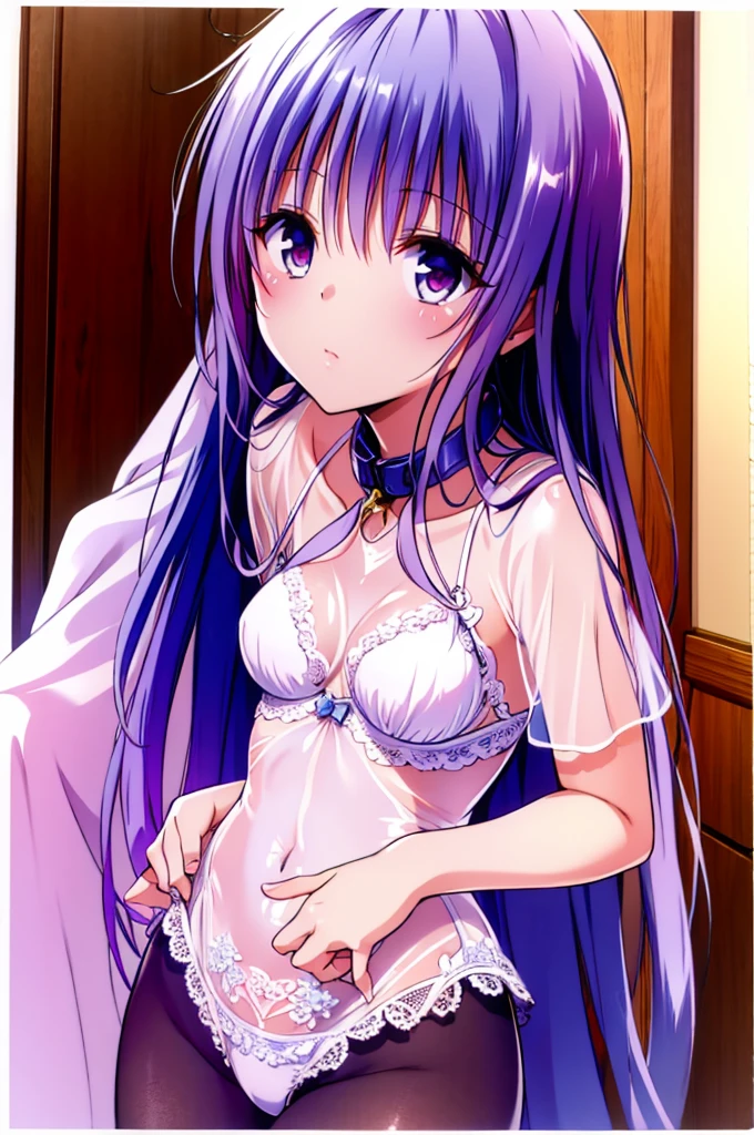 Very beautiful girl, See through,Beautiful and fair、Beautiful Skin、Glowing Skin, bright, Refreshing and gentle look, Perfect beautiful face、Beautiful shiny bangs, Small breasts,Lace dress,See through,,(((Sexy see-through lingerie for women,Shiny bodysuit,Smooth and silky clothing,Trimmed combination,Lace Stockings,Erotic leash,pajamas))),