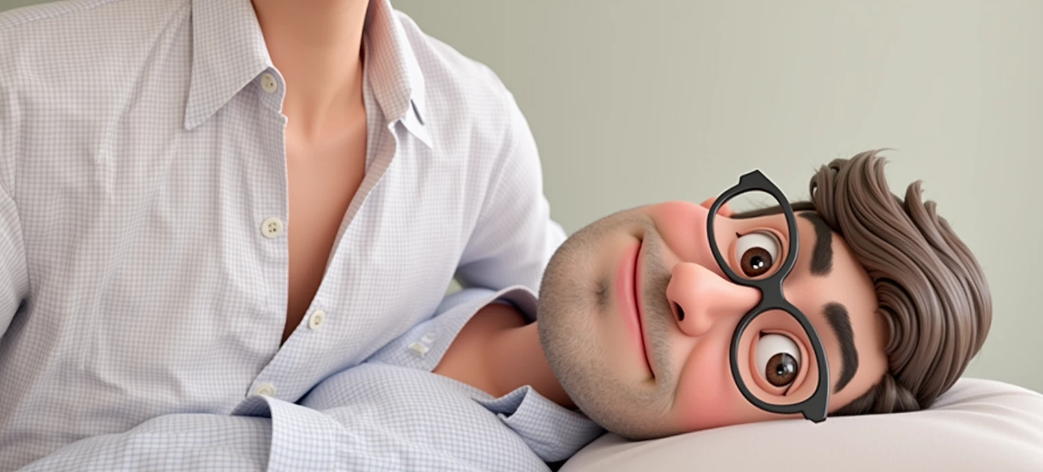 Cartoon character of a man in black glasses and blue shirt, animation character, stylized character, animation style rendering, 3d stylized, Arnold Maya rendering, Stylized 3D rendering, toon render screenshot, 3d character, 3d character, Stylized 3D rendering, 3D character rendering, cartoon character, Personagem de close up, character posing,  (Pixar-style) (master part:1.2) (bokeh) (best qualityer) (skin detailed) (detailed texture) (8k) (Argilla) (cinematic lighting) (sharp focus
