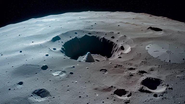 From above,crater,Cone Glass,Lunar Surface,astronaut,