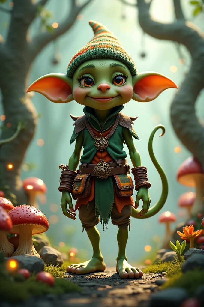 A goblin with a tail