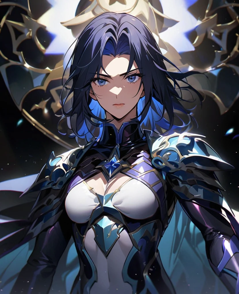 Saint Seiya Kaze、Athena、Kamui wearing、Highest quality、The background is the night sky、Beautiful woman、Front facing、１People only