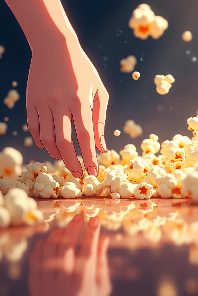 Does a person picking up popcorn make an anime reflection