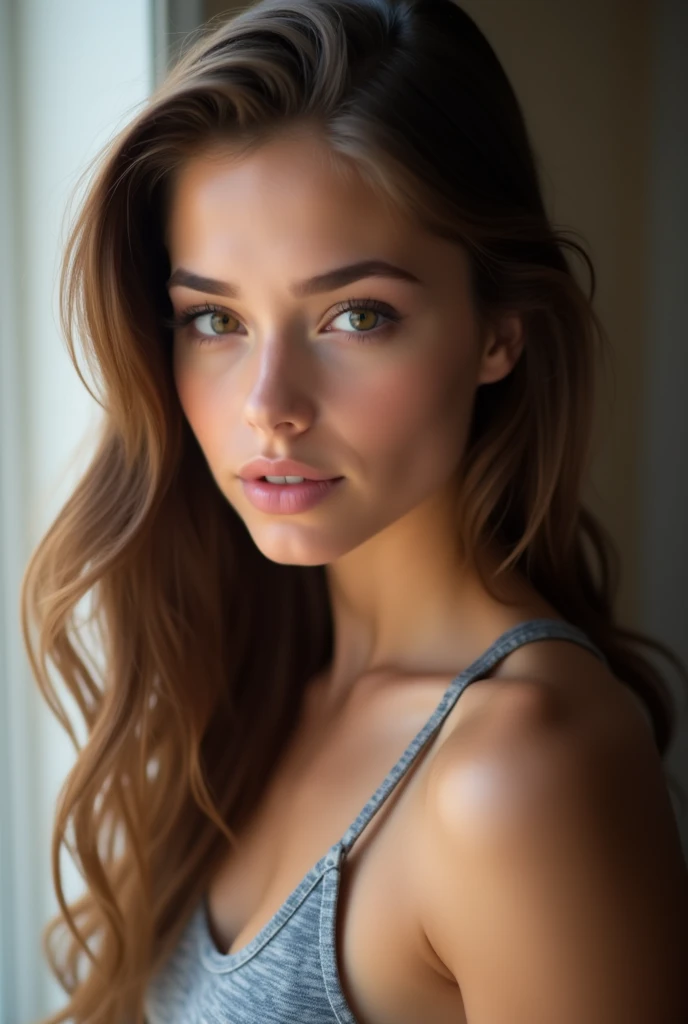 Beautiful real teen girl, 18 years old. Pretty. Hazel eye, and brown hair.