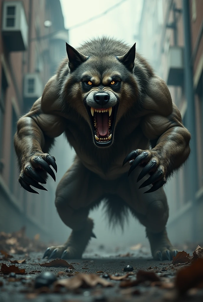 an angry dog