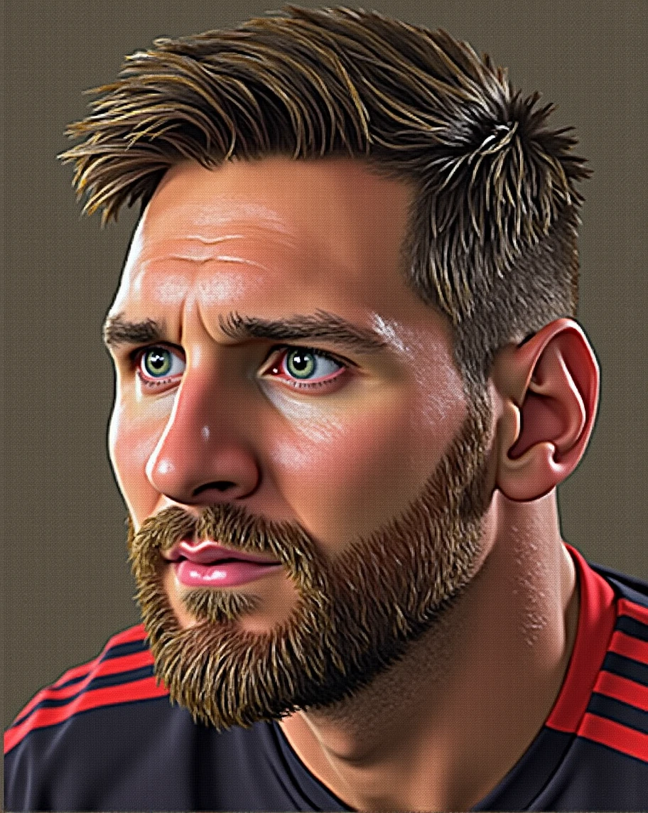 I want you to shave Messi's beard